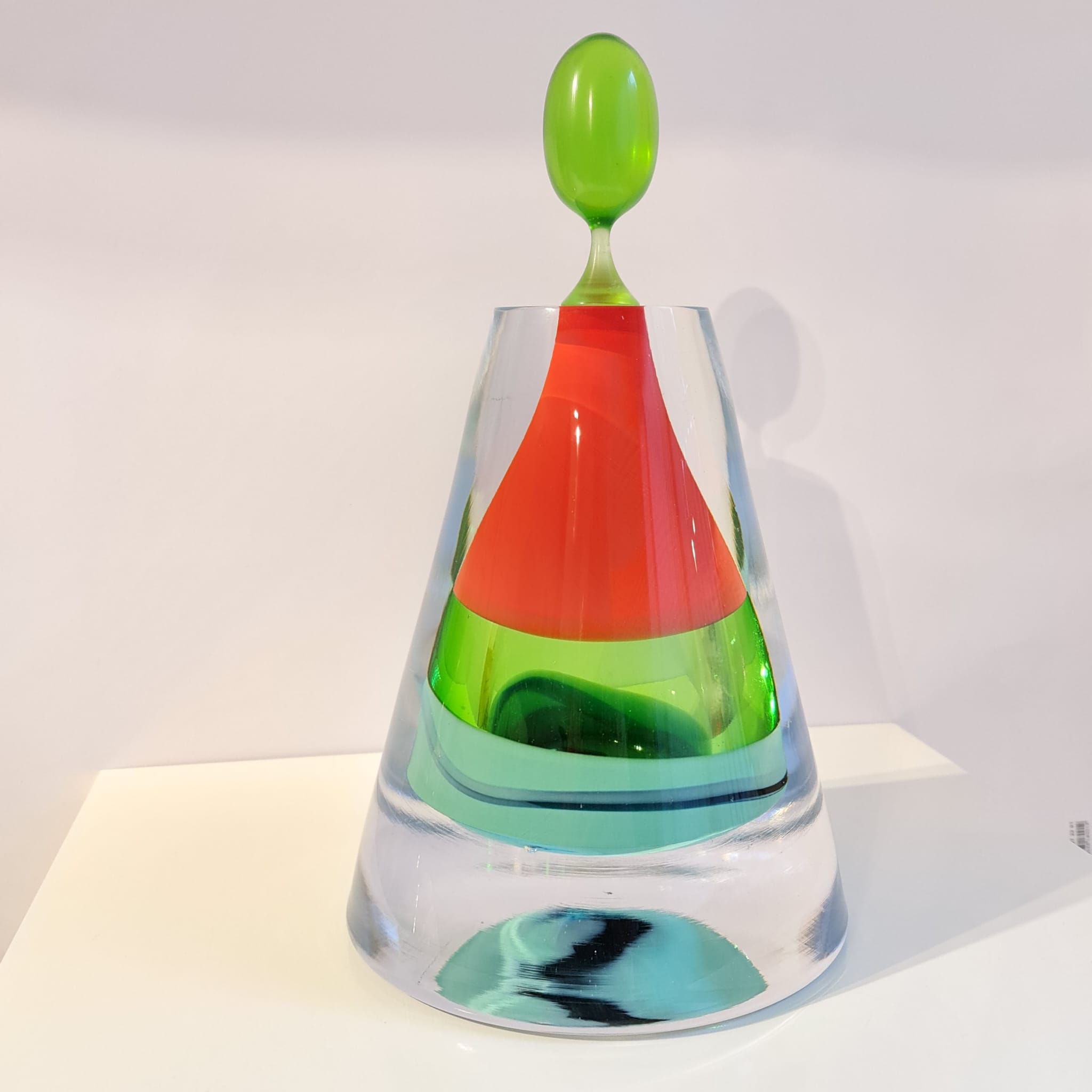 Aurora borealis Red/Green glassculptuur door Dirry de Bruin
