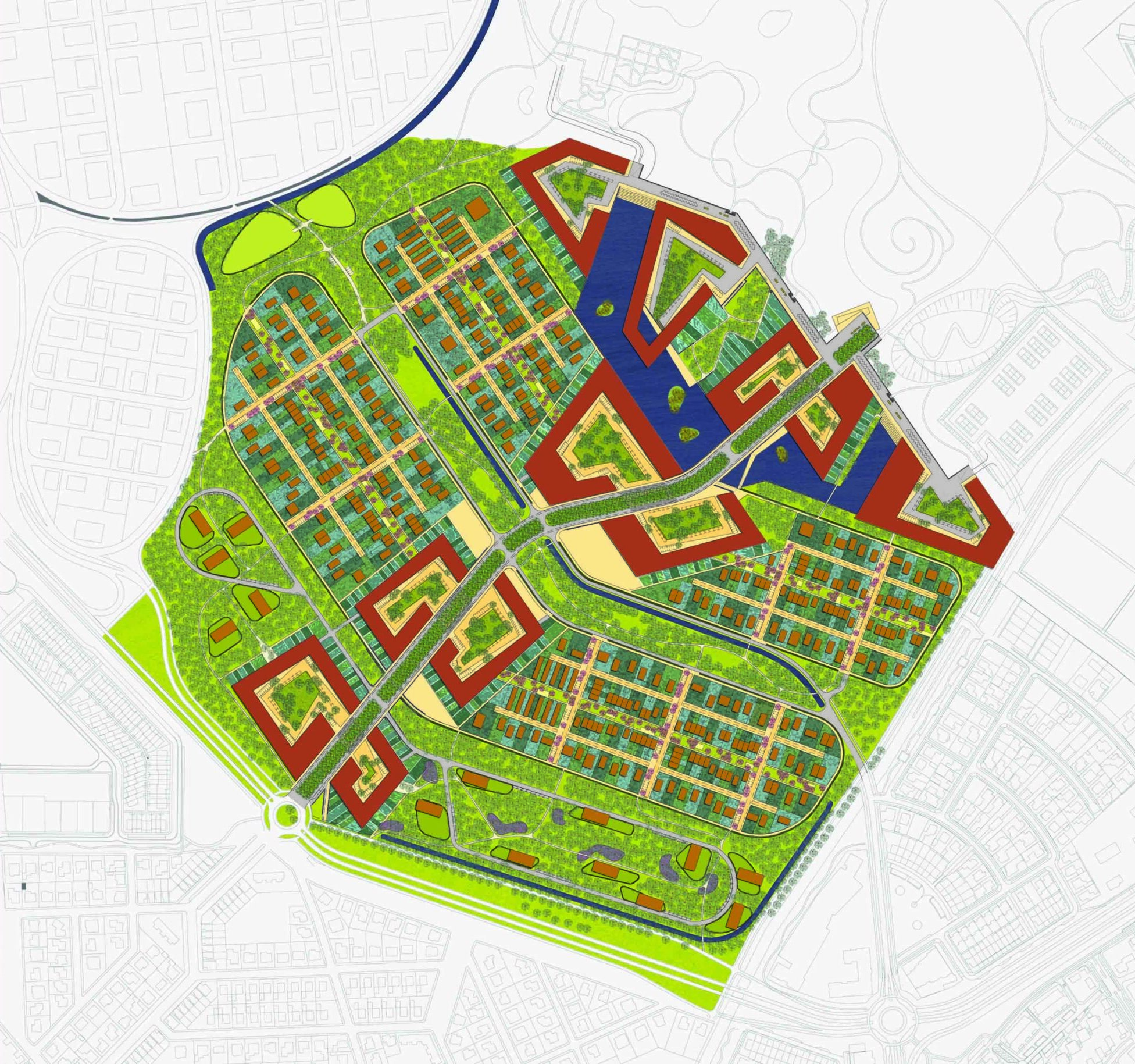 DirryOntwerpt voor Juurlink en Geluk Buitenruimtes voor Waterrijk Eindhoven_plan plattegrond