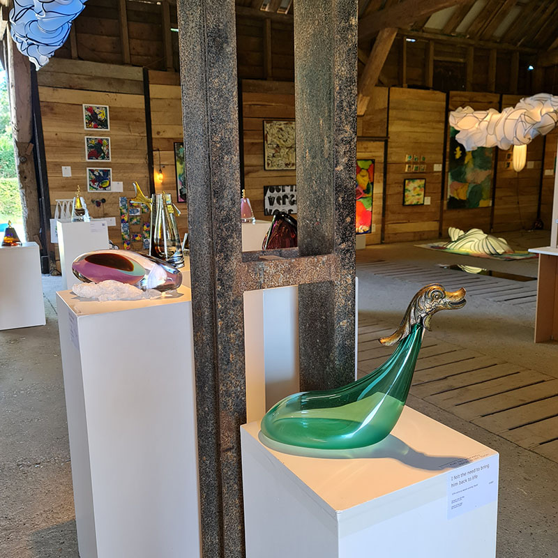 Dirry de Bruin Kunstschouw 2025 Glas Sculptuur Duck