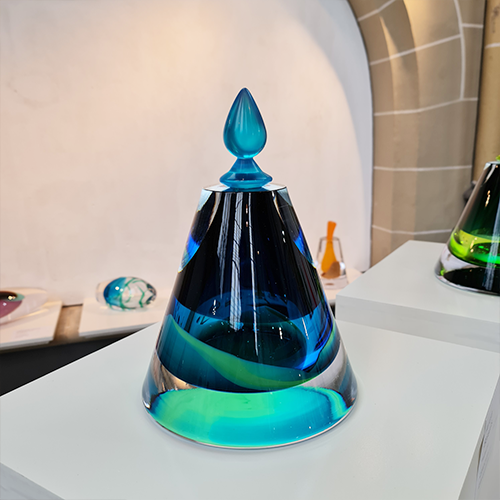 Dirry de Bruin Glassexpo Zutphen 2025 Aurora Borealis Blue/Dark Blue