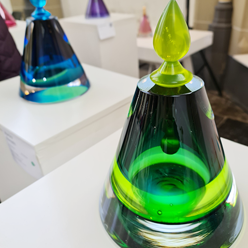 Dirry de Bruin Glassexpo Zutphen 2025 Aurora Borealis Green/Dark Green