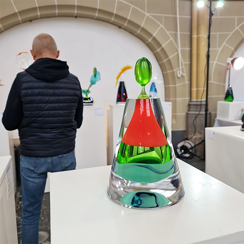 Dirry de Bruin Glassexpo Zutphen 2025 Aurora borealis Red Green 