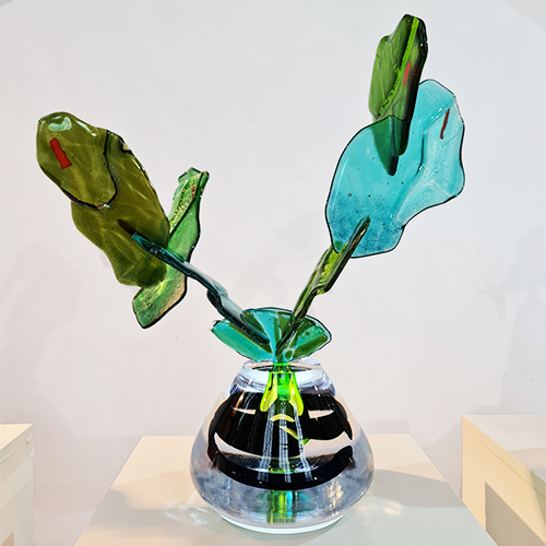 Glasobject In elements we trust EARTH Caractus 03 door Dirry de Bruin